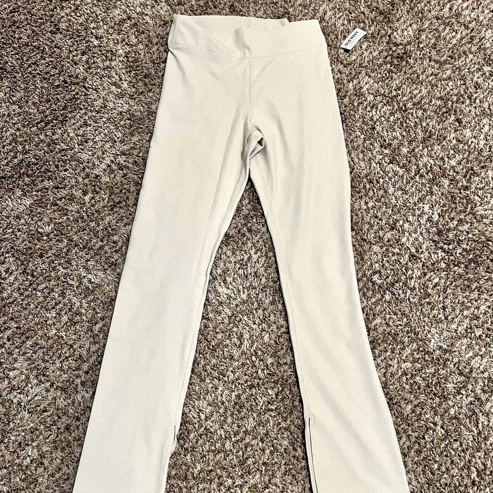 Extra High-Waisted PowerSoft Rib-Knit Split Flare Leggings for Women